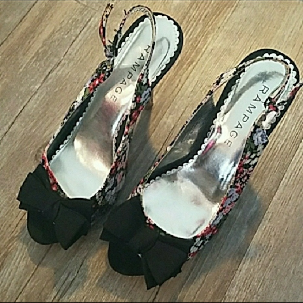 Cute Beautiful Bow Sling Back Heels